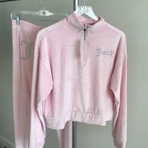 Juicy Couture Pink Velour Bling Lounge Pajama Track Suit